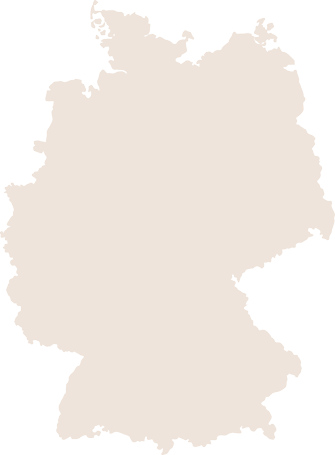 Deutschlandkarte in der Farbe Beige